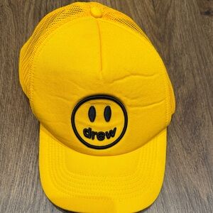 drew house Yellow Smiley Trucker Hat unisex